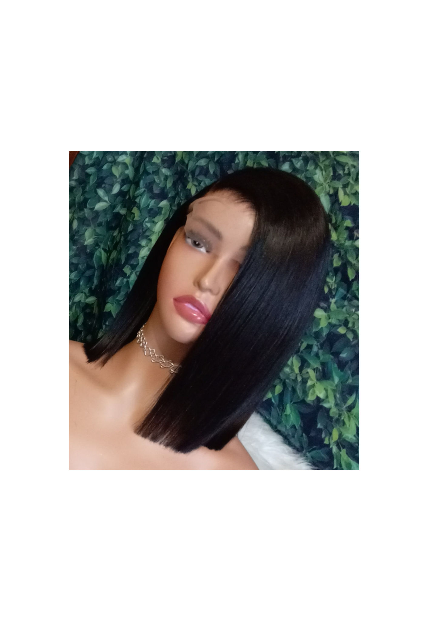 13x4 Side part straight blunt cut bob