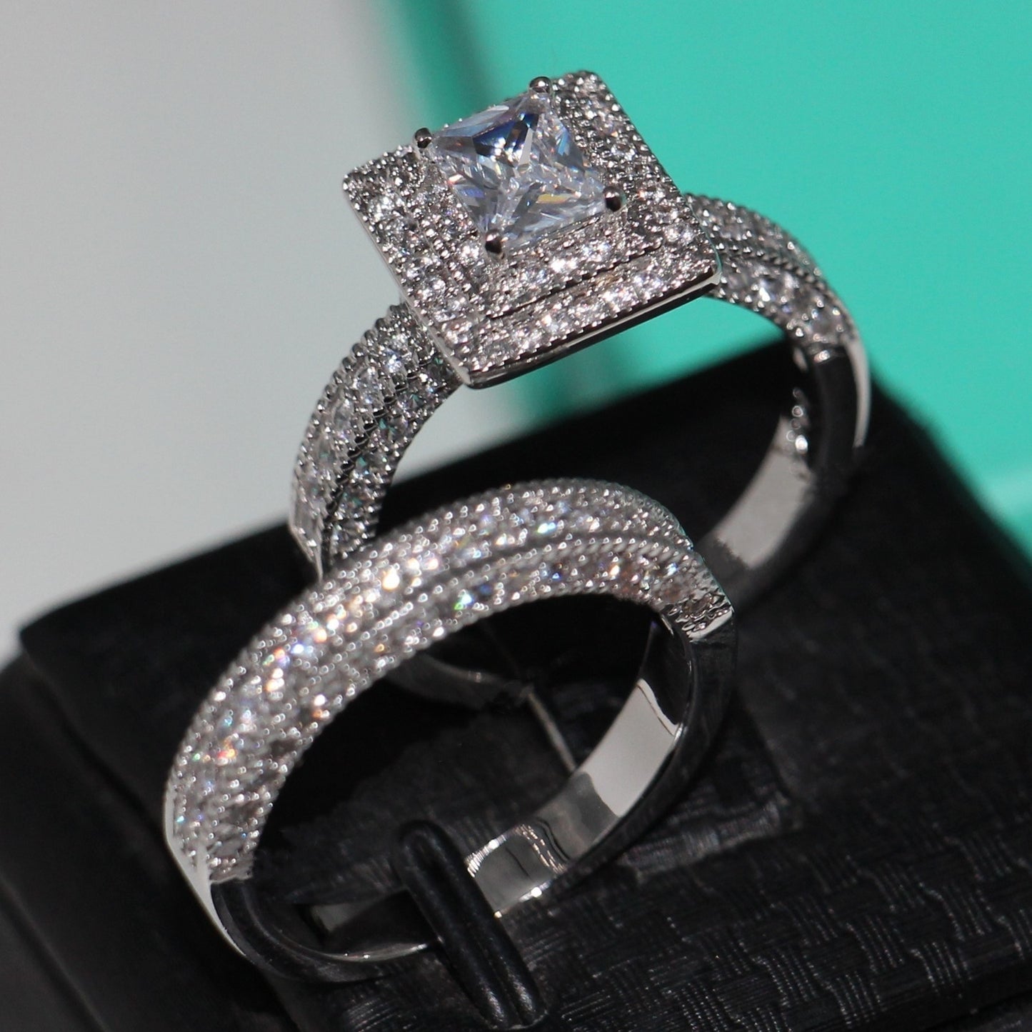 high-end luxury double-layer ring