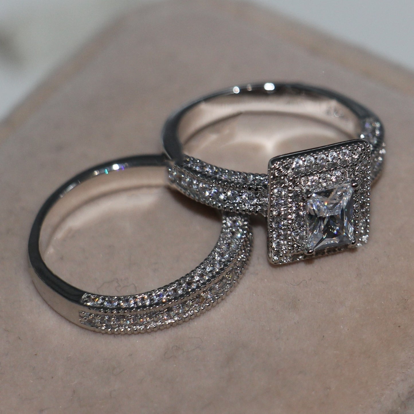 high-end luxury double-layer ring