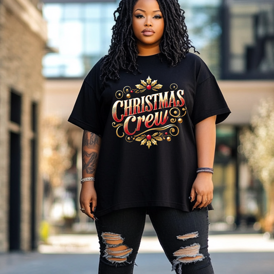 Red & Gold Christmas Crew Tshirt