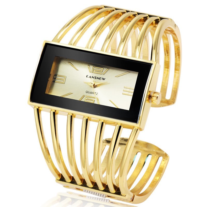 Luxury Fashion Rose Gold Bangle Bracelet Watch