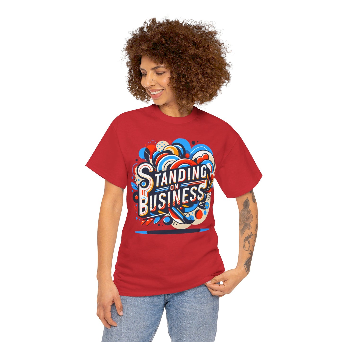 Unisex Standing on Business Tee