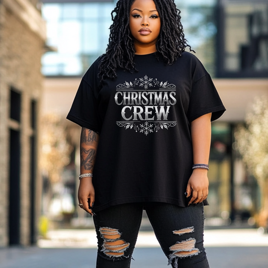 Silver Christmas Crew Tshirt