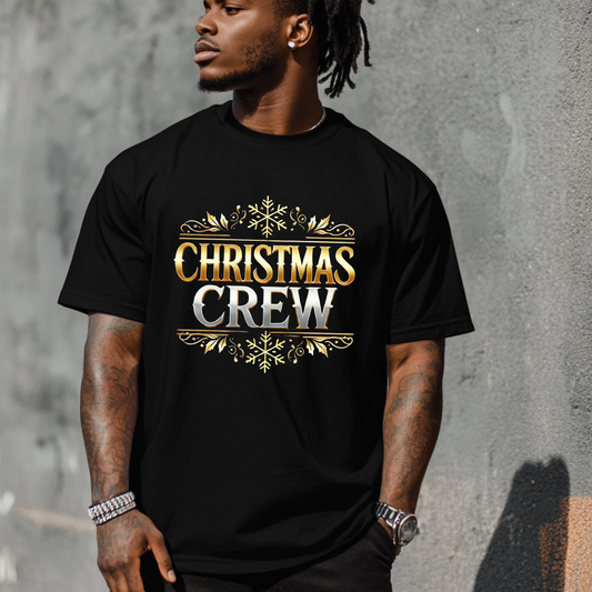 Slver  & Gold Christmas Crew Tshirt