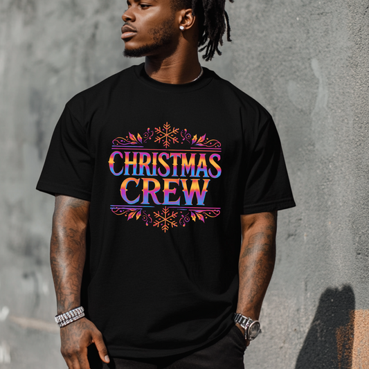 Unisex Multicolor Christmas Crew Tshirt