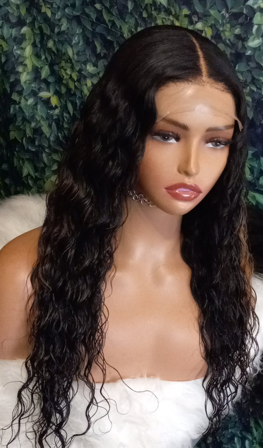 5x5 Transparent Lace  Deep Wave 20 inches