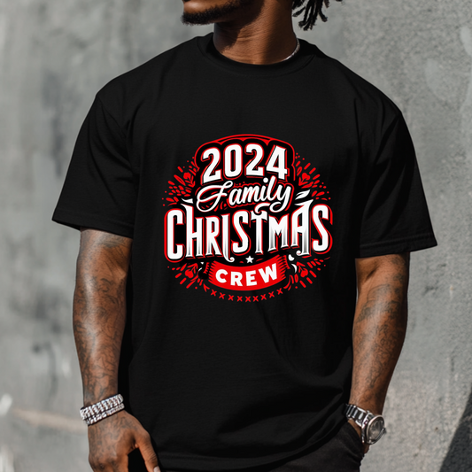 Unisex "2024 Family Christmas Crew T-Shirt | Festive Holiday Matching Shirt for Families"