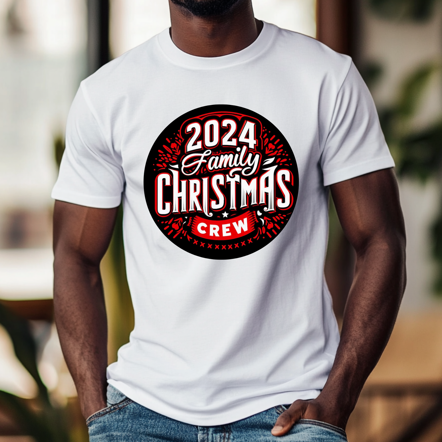 Unisex "2024 Family Christmas Crew T-Shirt | Festive Holiday Matching Shirt for Families"