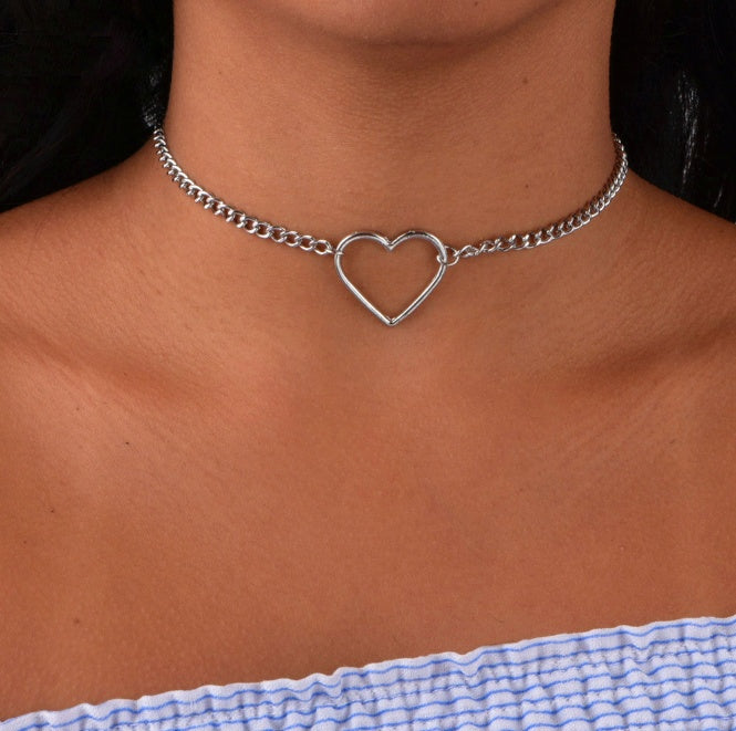 heart choker necklace