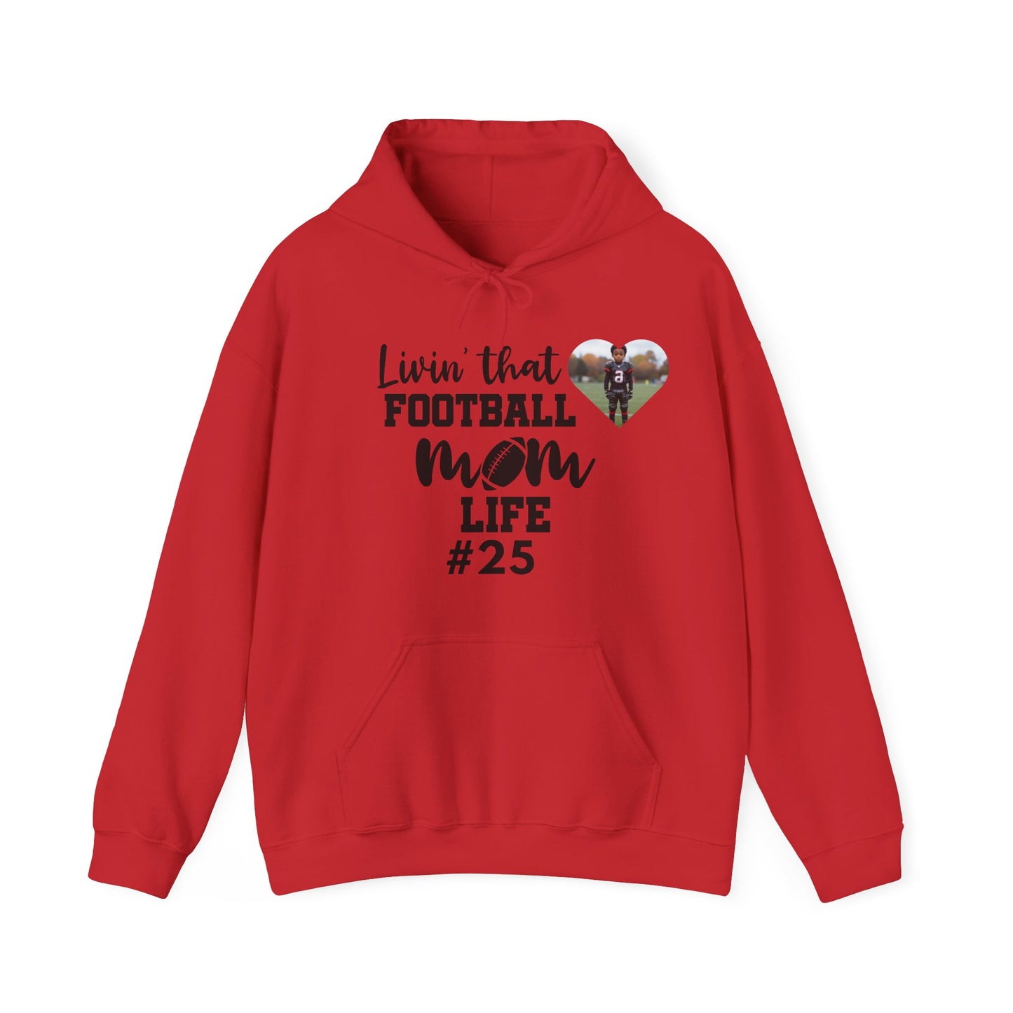 Customizable Football Mom Hoodie | Add Your Player’s Photo | S-5XL Sizes