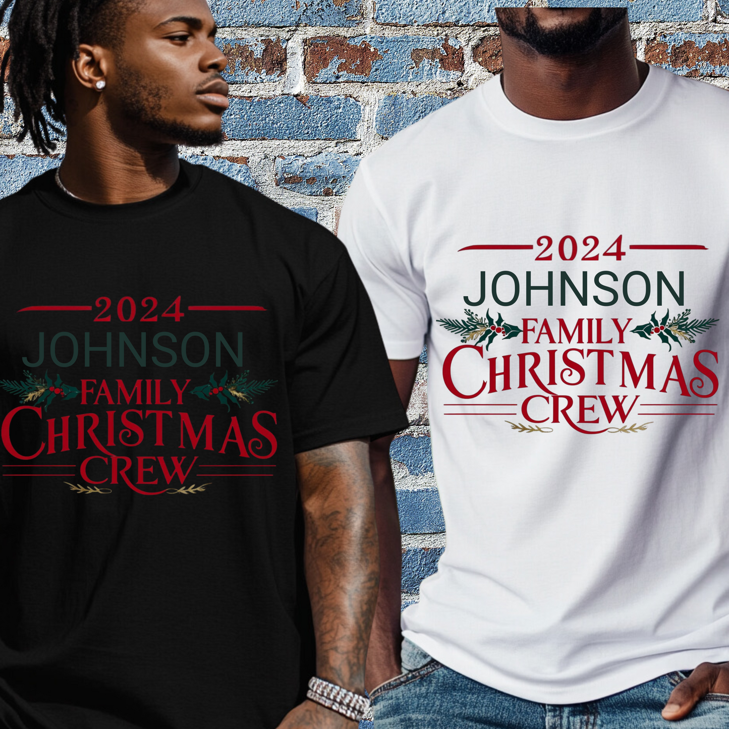 Unisex Personalized Family Christmas Tee