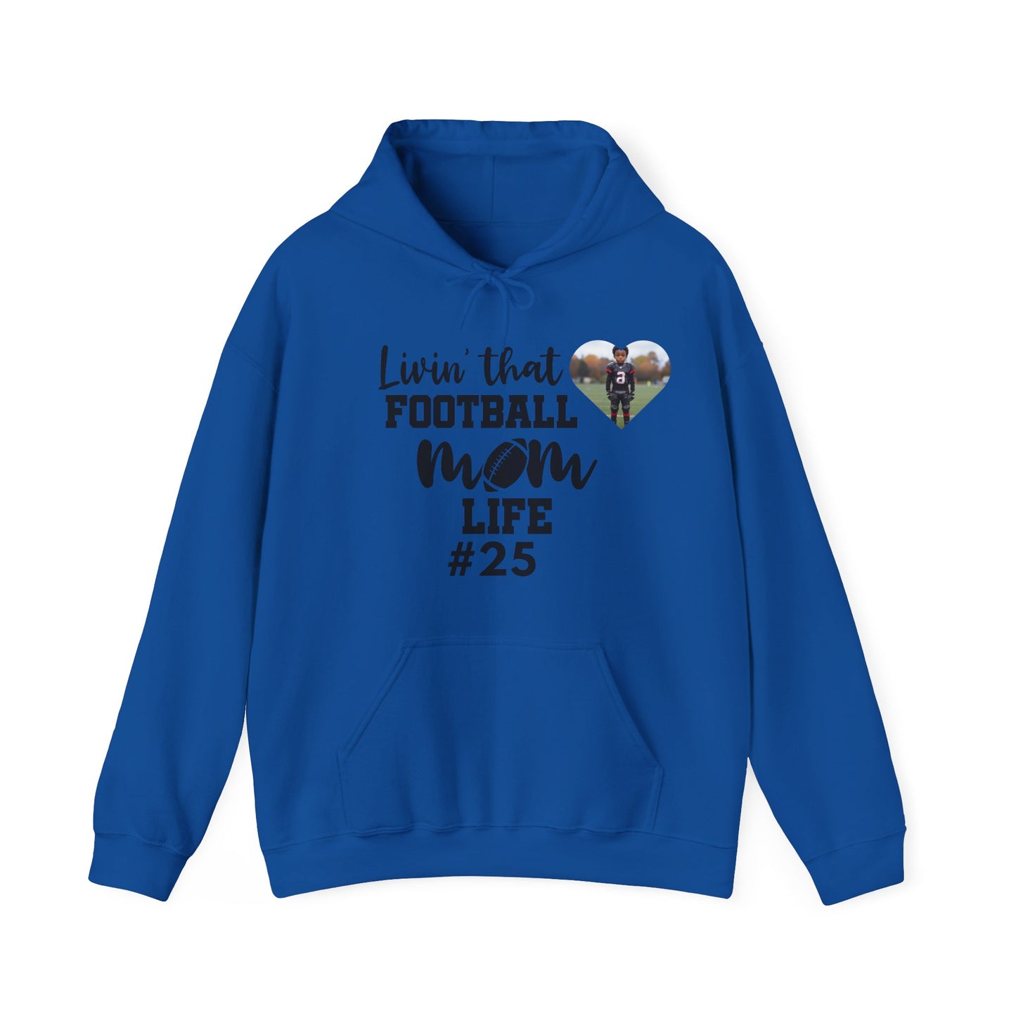 Customizable Football Mom Hoodie | Add Your Player’s Photo | S-5XL Sizes