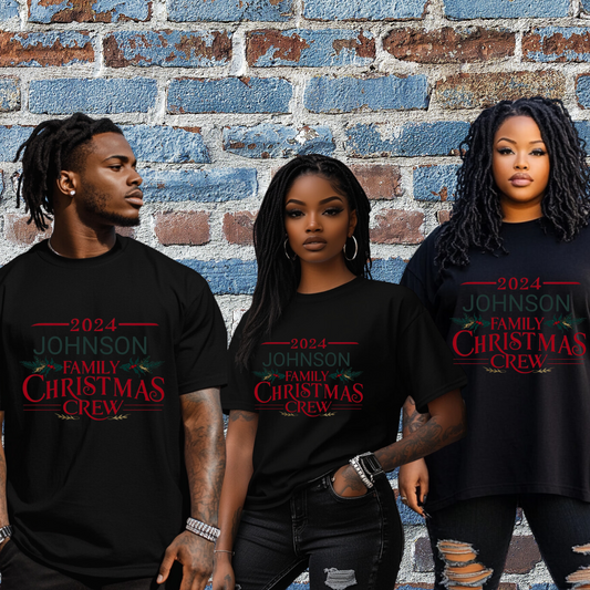 Unisex Personalized Family Christmas Tee