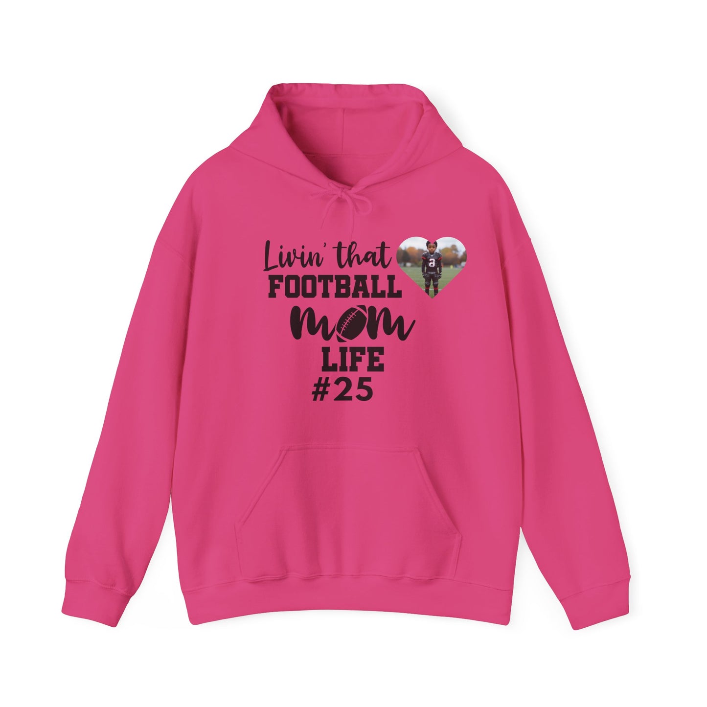 Customizable Football Mom Hoodie | Add Your Player’s Photo | S-5XL Sizes