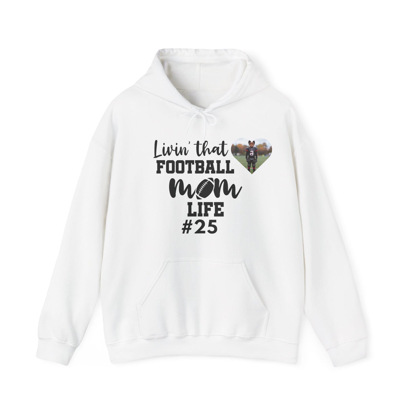 Customizable Football Mom Hoodie | Add Your Player’s Photo | S-5XL Sizes