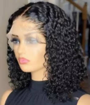 ladies wig human hair wet and wavy